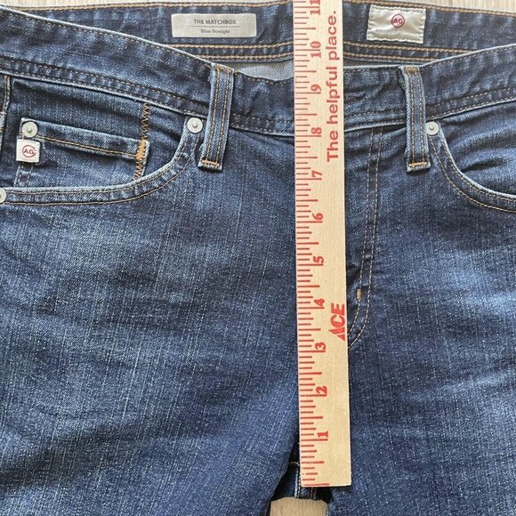 Adriano Goldschmied the Matchbox Slim Straight Jeans mens Midrise Blue 5 Pocket - Picture 3 of 6